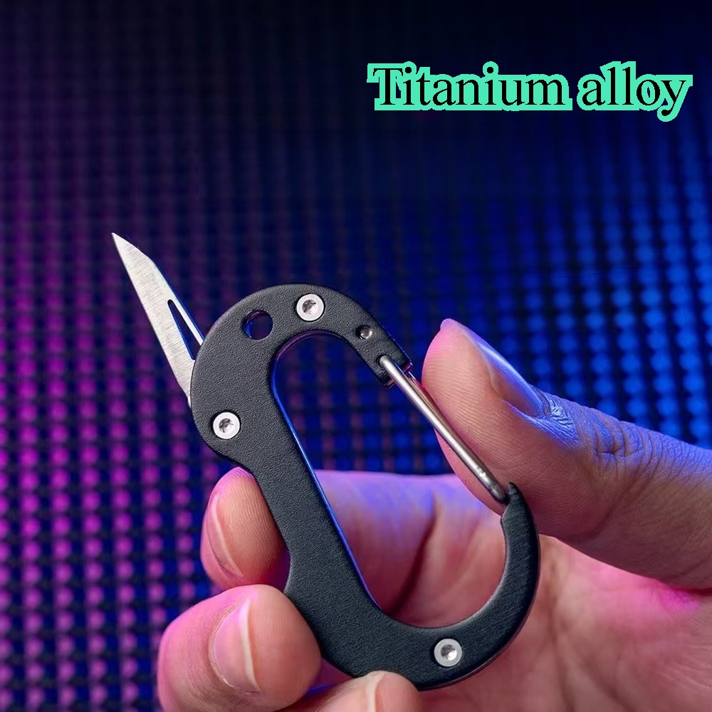 Dive Knife Titanium - Titanium alloy Multi-tool Keychain Knife Mini