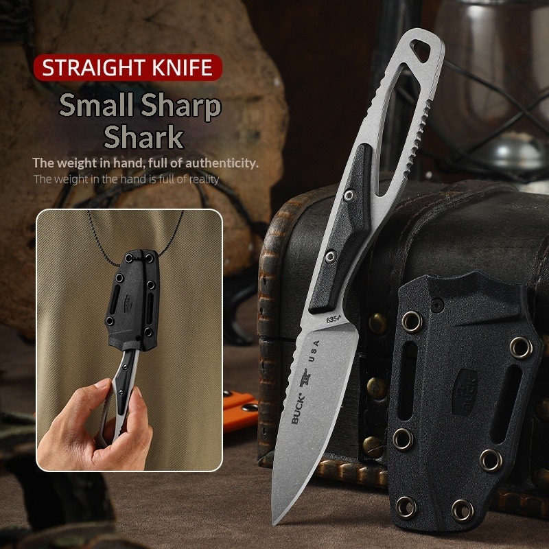 Dive Knife Titanium - Outdoor Straight Knife - Portable Sheath