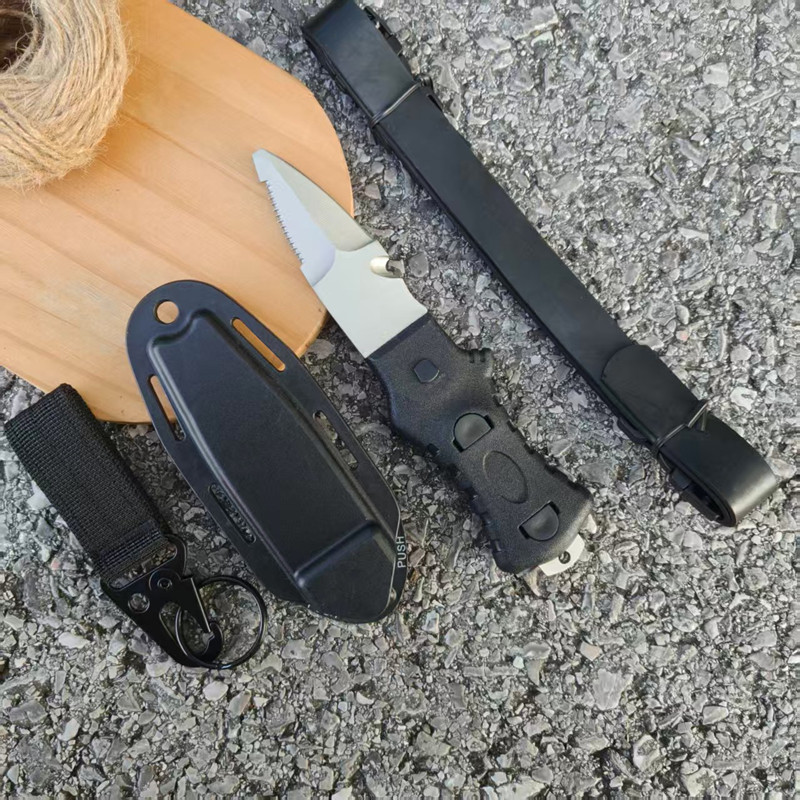 Dive Knife Titanium - Outdoor Water Rescue Knife, Stainless Steel