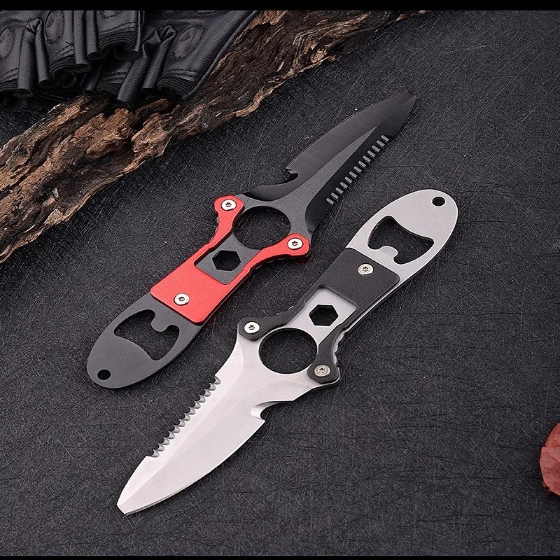 Dive Knife Titanium - Stainless steel multifunctional knife diving tool