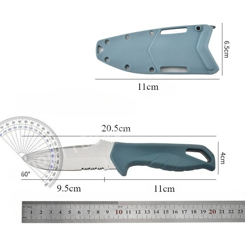 BM 18040 Straight Knife D2 Bla - đánh giá và giá Dive Knife Titanium