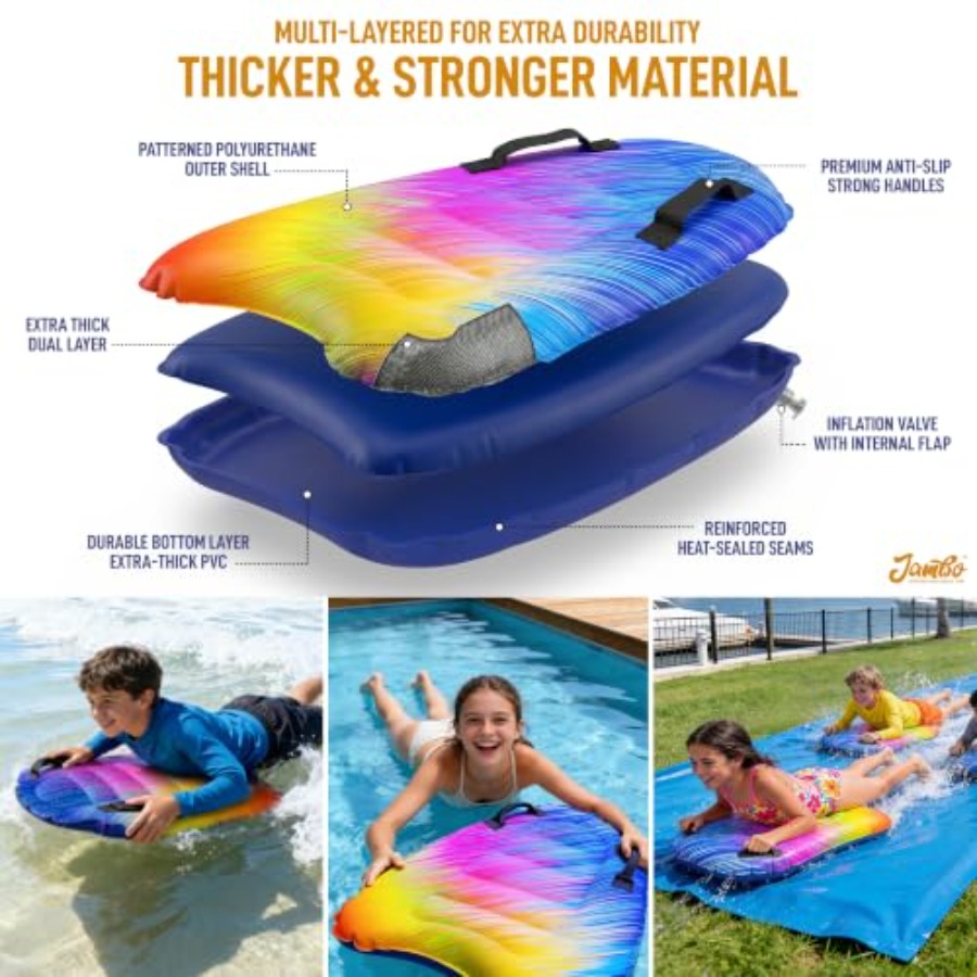 4 Pack Inflatable Surf Body Bo - đánh giá và giá Bodyboard Boogie Board