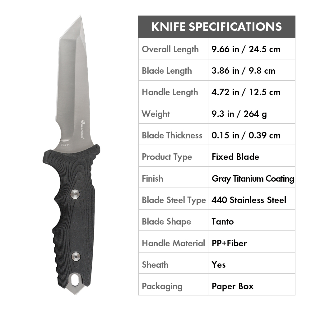Survival Fixed Blade Knife EDC - đánh giá và giá Dive Knife Titanium