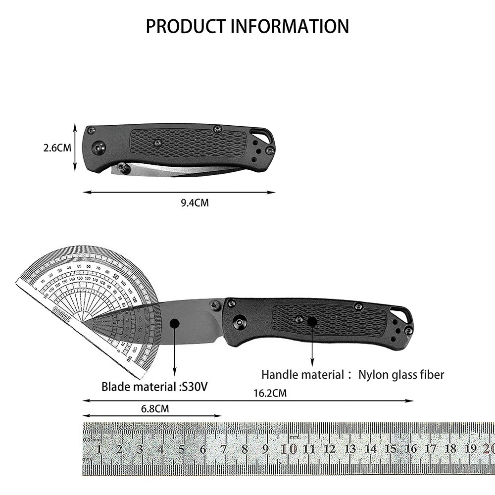 533 Nylon Fiber S30V Trekking  - đánh giá và giá Dive Knife Titanium