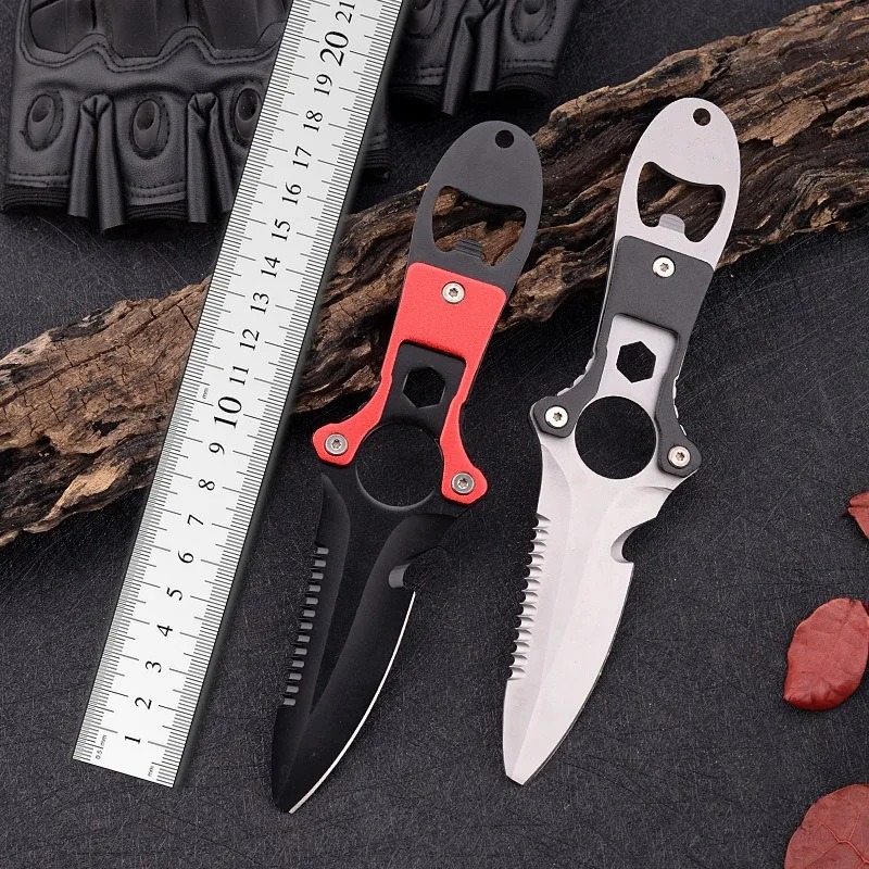 Stainless steel multifunctiona - đánh giá và giá Dive Knife Titanium